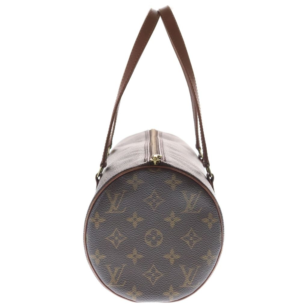 Louis Vuitton Monogram Papillon 30 Handbag Brown Leather Gold — view 3