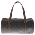 Louis Vuitton Monogram Papillon 30 Handbag Brown Leather Gold