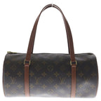 Louis Vuitton Monogram Papillon 30 Handbag Brown Leather Gold