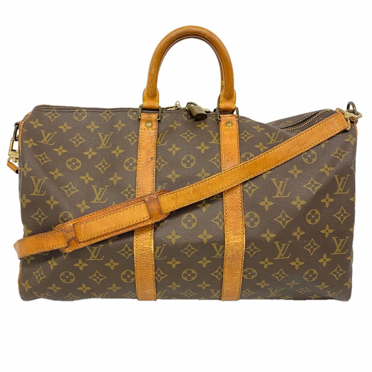 Louis Vuitton Boston Bag Monogram Keepall Bandouliere 45 Brown