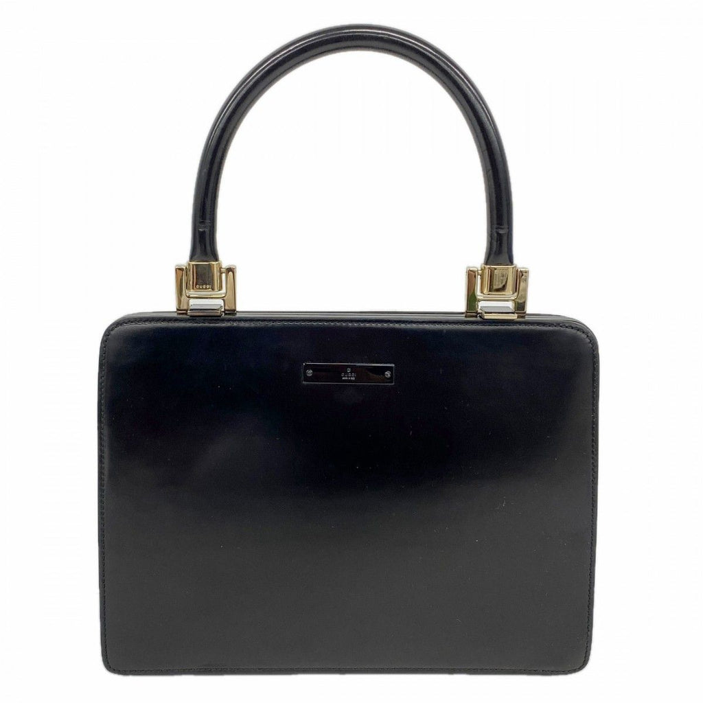 Gucci Handbag 001 Leather Black Champagne Gold