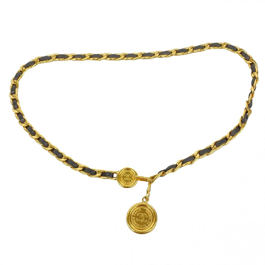 Chanel Belt Black Gold