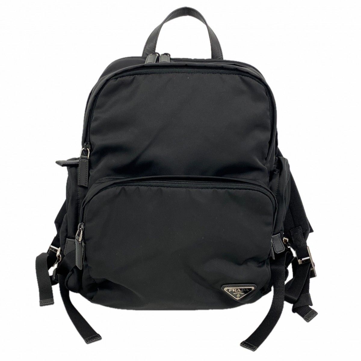 Prada Backpack Tessuto Nylon Black Silver