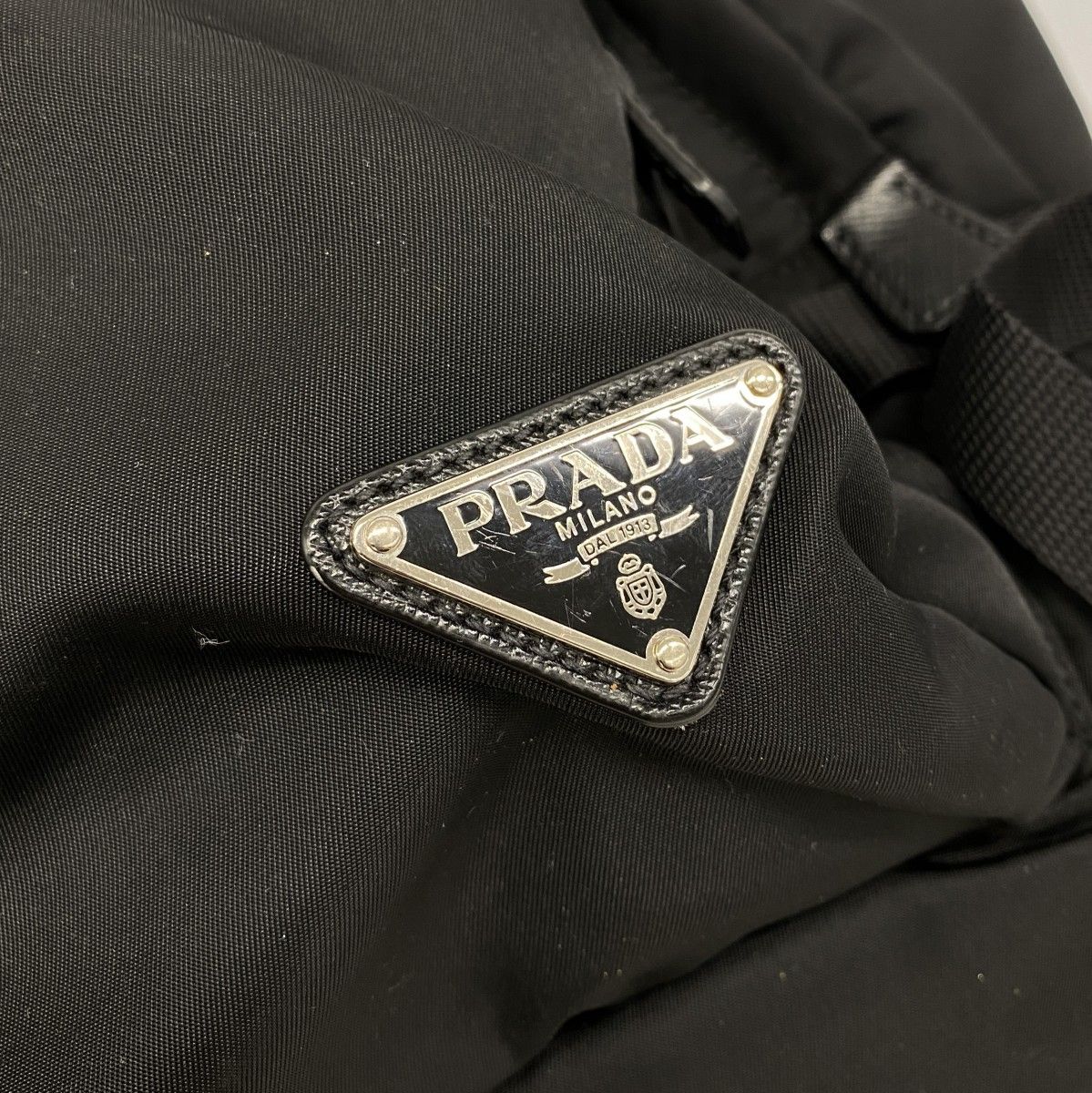 Prada Backpack Tessuto Nylon Black Silver — view 7