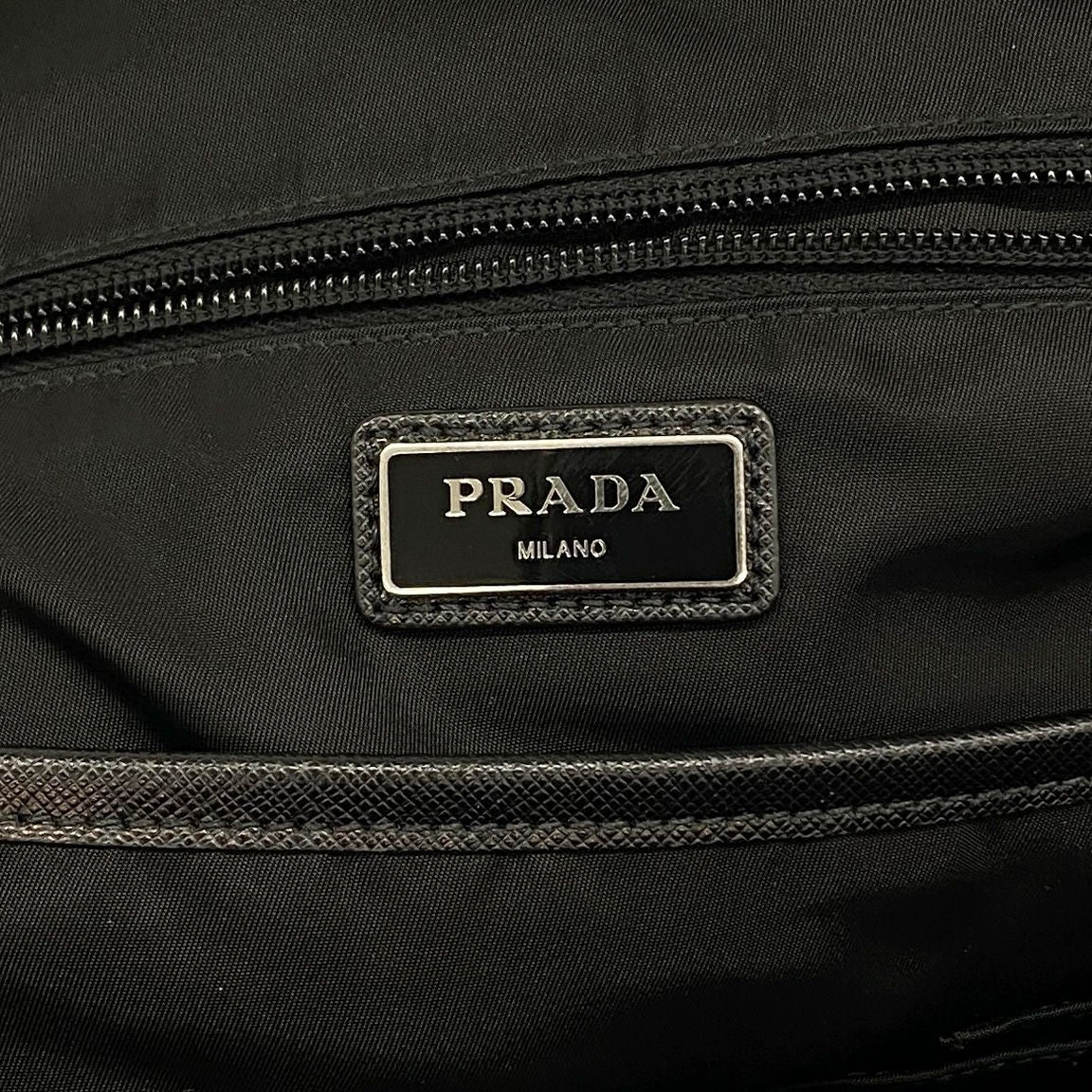 Prada Backpack Tessuto Nylon Black Silver — view 5