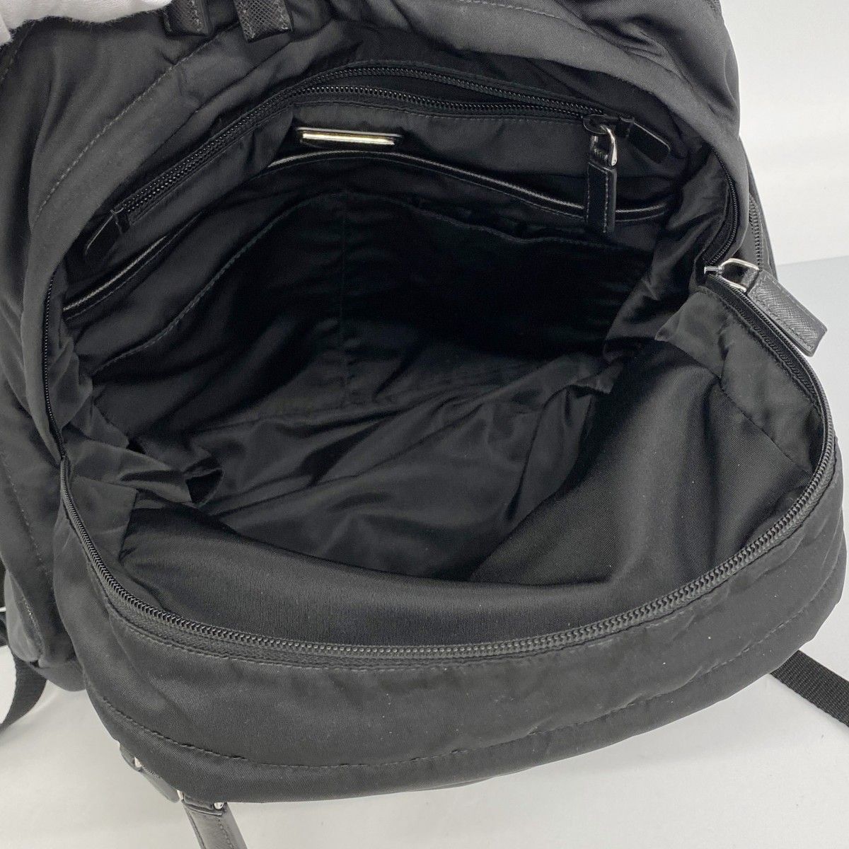 Prada Backpack Tessuto Nylon Black Silver — view 4