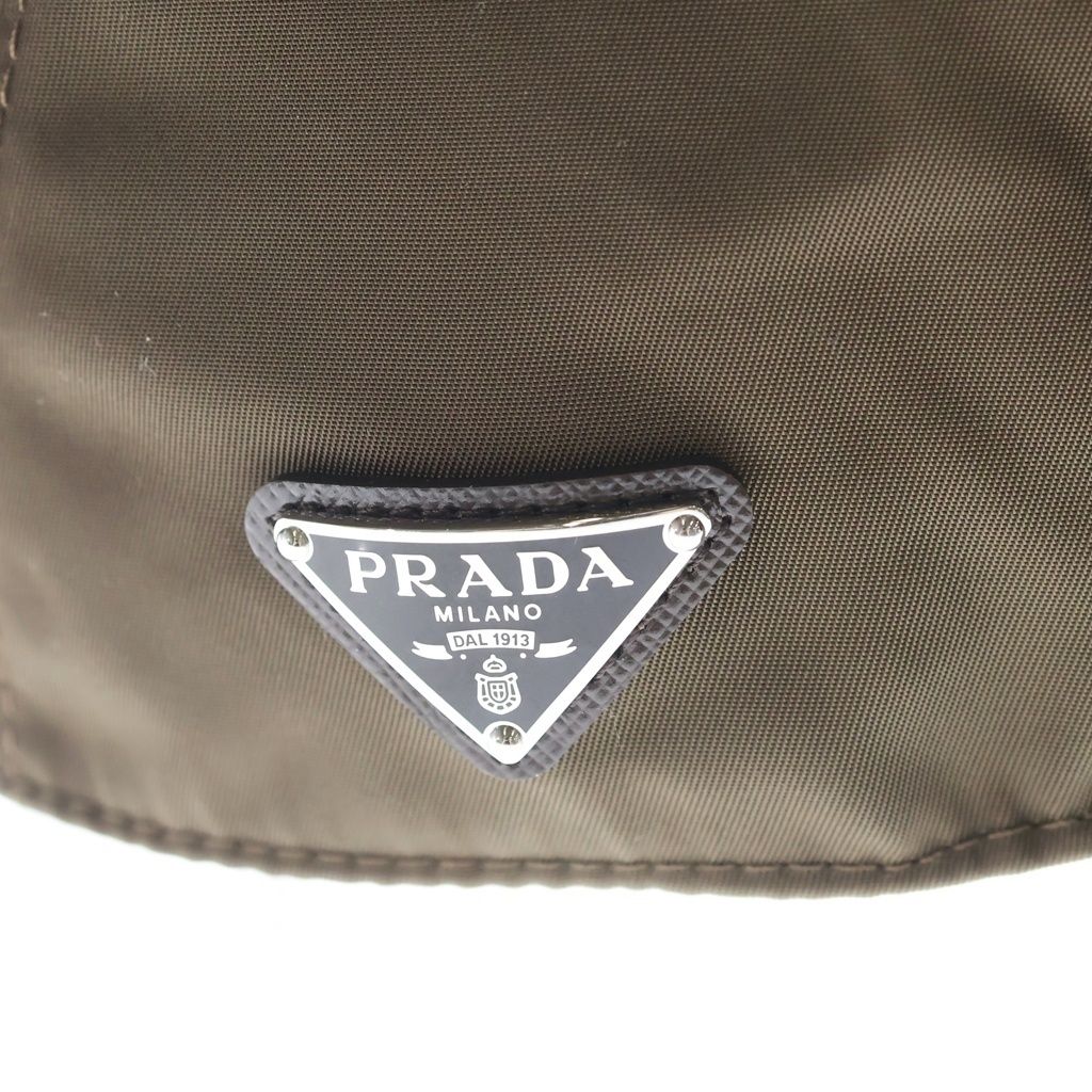 Prada Re-Nylon Side 6 Panel Cap Brown — view 5