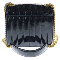 Saint Laurent Paris Vicky Patent Quilted Leather Chain Shoulder Bag Gold Black