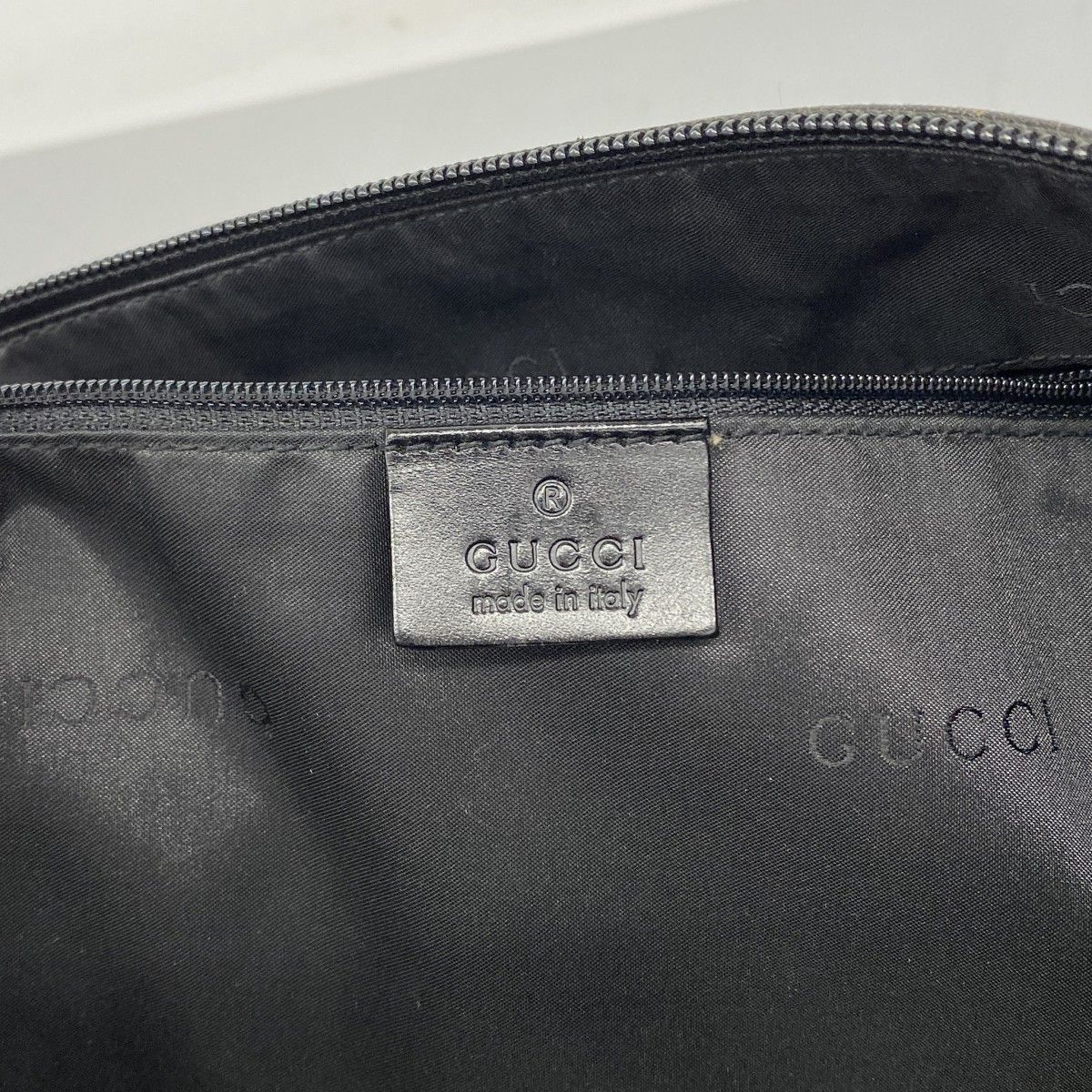 Gucci Shoulder Bag 001 Canvas Black Silver — view 5