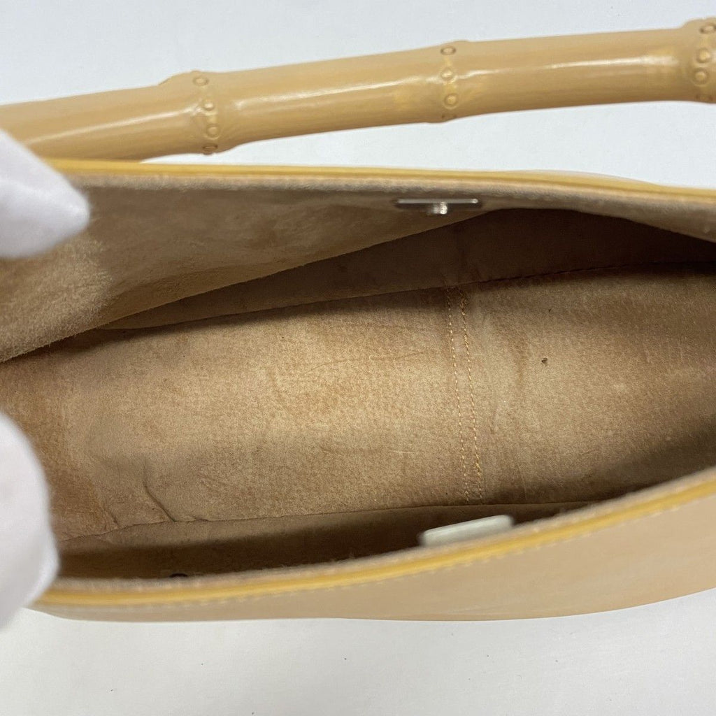 Gucci Handbag Bamboo 001 Leather Beige Silver — view 4