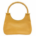 Gucci Handbag Bamboo 001 Leather Beige Silver