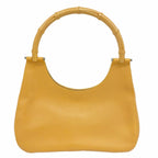 Gucci Handbag Bamboo 001 Leather Beige Silver
