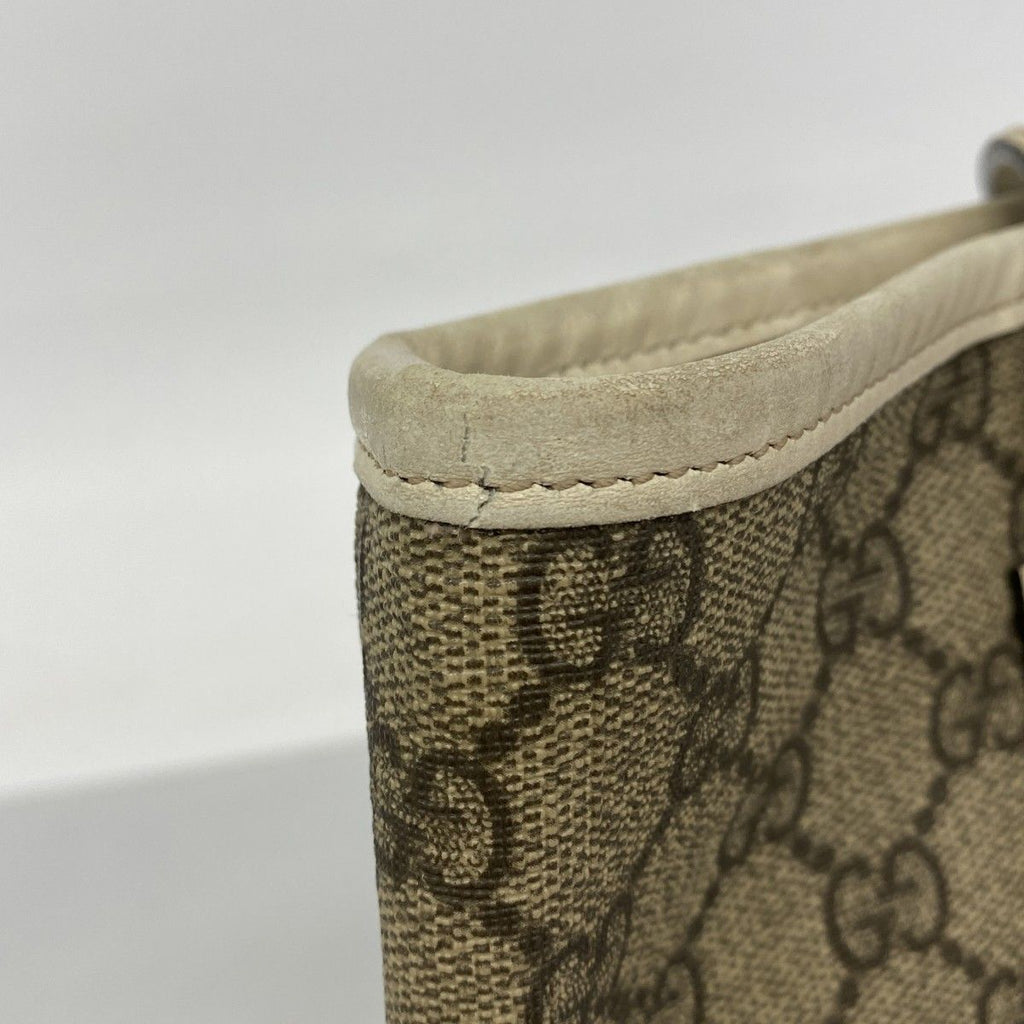 Gucci Tote GG Supreme Brown Beige Silver — view 8