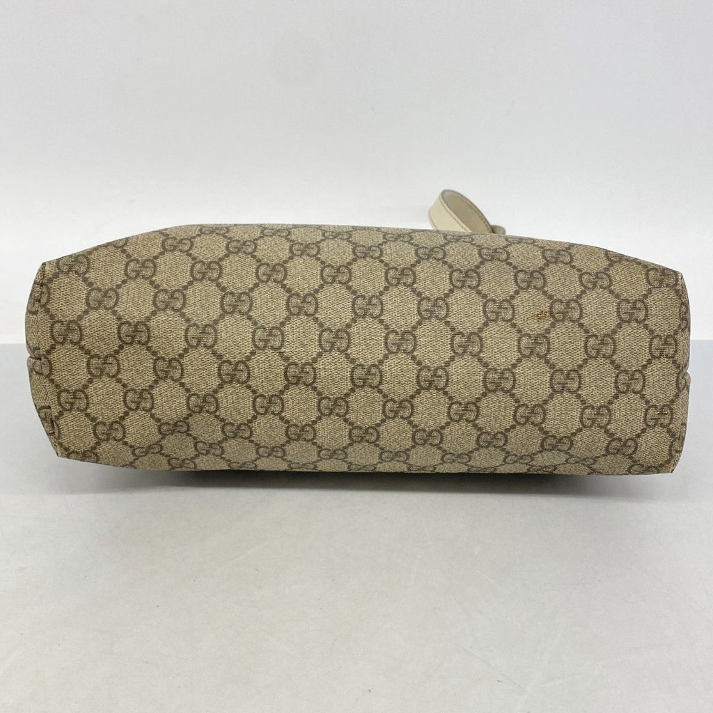Gucci Tote GG Supreme Brown Beige Silver — view 3