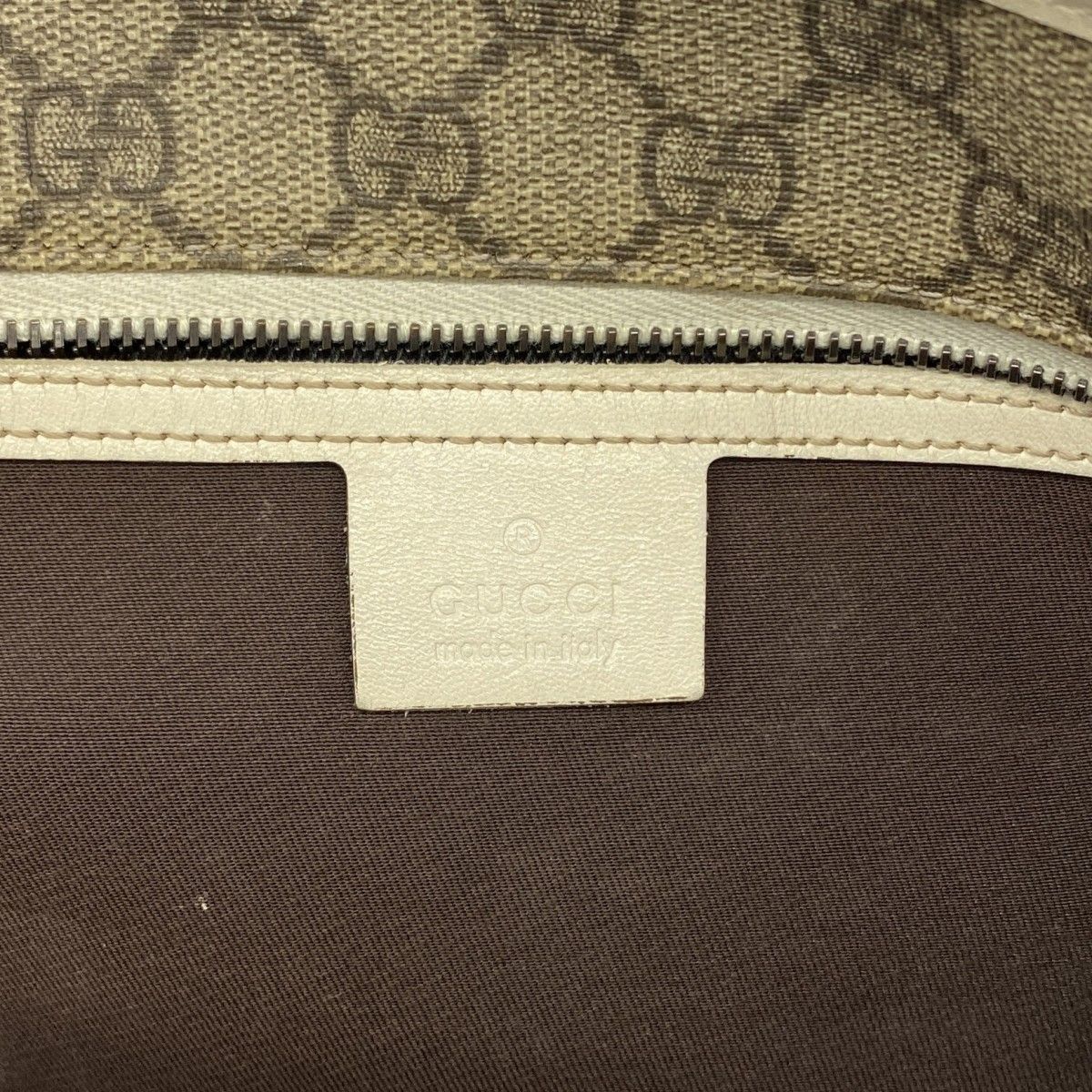 Gucci Tote GG Supreme Brown Beige Silver — view 5