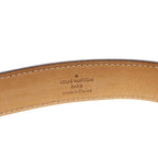 Louis Vuitton Monogram Ceinture Leather Belt Brown 80 32 Gold — view 5