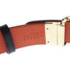 Gucci GG Supreme Reversible Belt Black Orange Leather Gold — view 5