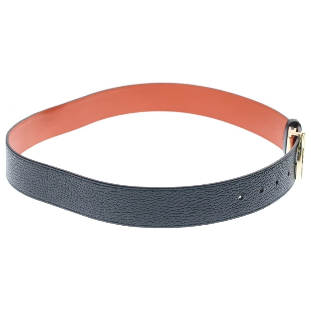 Gucci GG Supreme Reversible Belt Black Orange Leather Gold — view 3