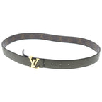 Louis Vuitton Ceinture Reversible Belt Khaki Monogram Gold — view 6