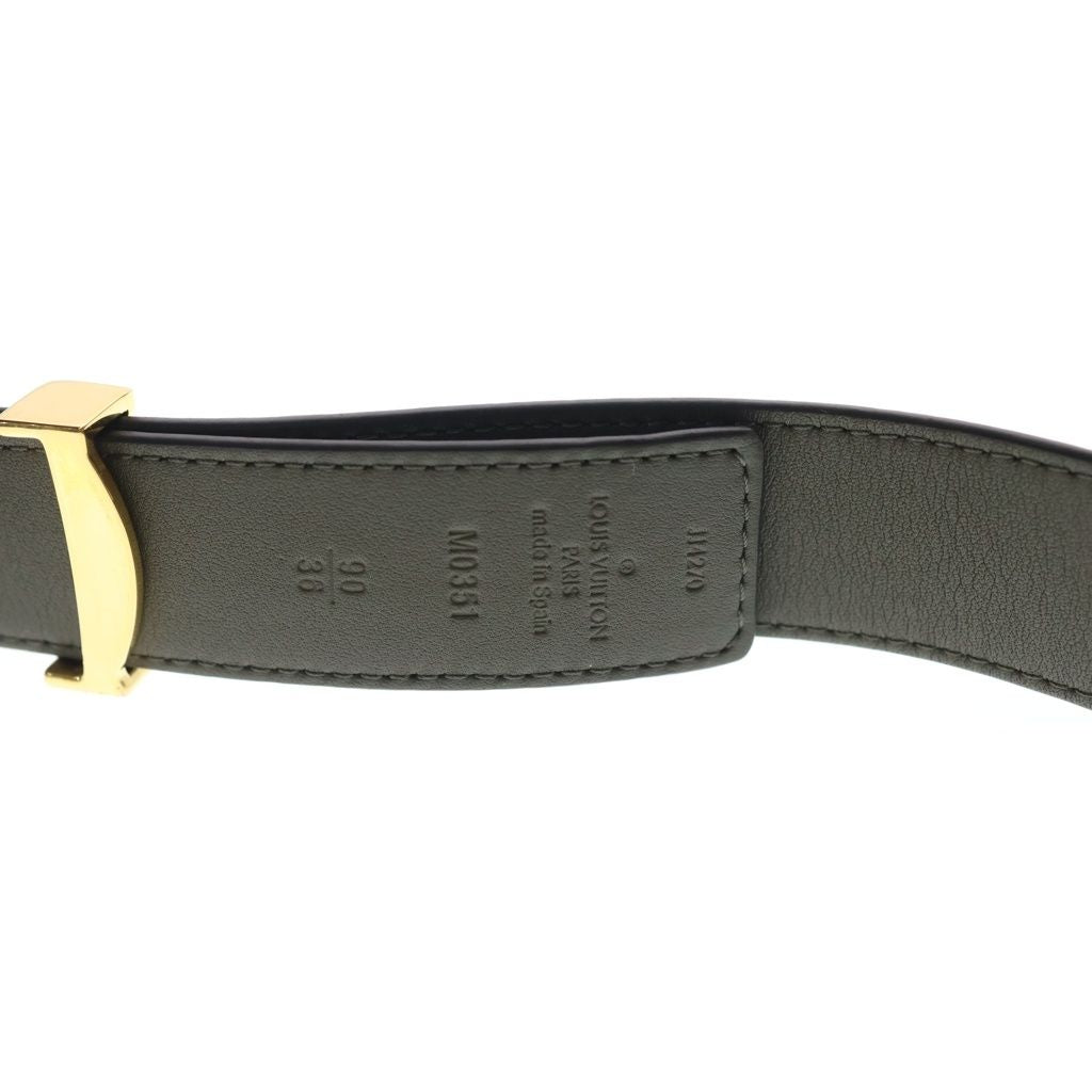 Louis Vuitton Ceinture Reversible Belt Khaki Monogram Gold — view 5