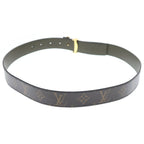 Louis Vuitton Ceinture Reversible Belt Khaki Monogram Gold — view 2