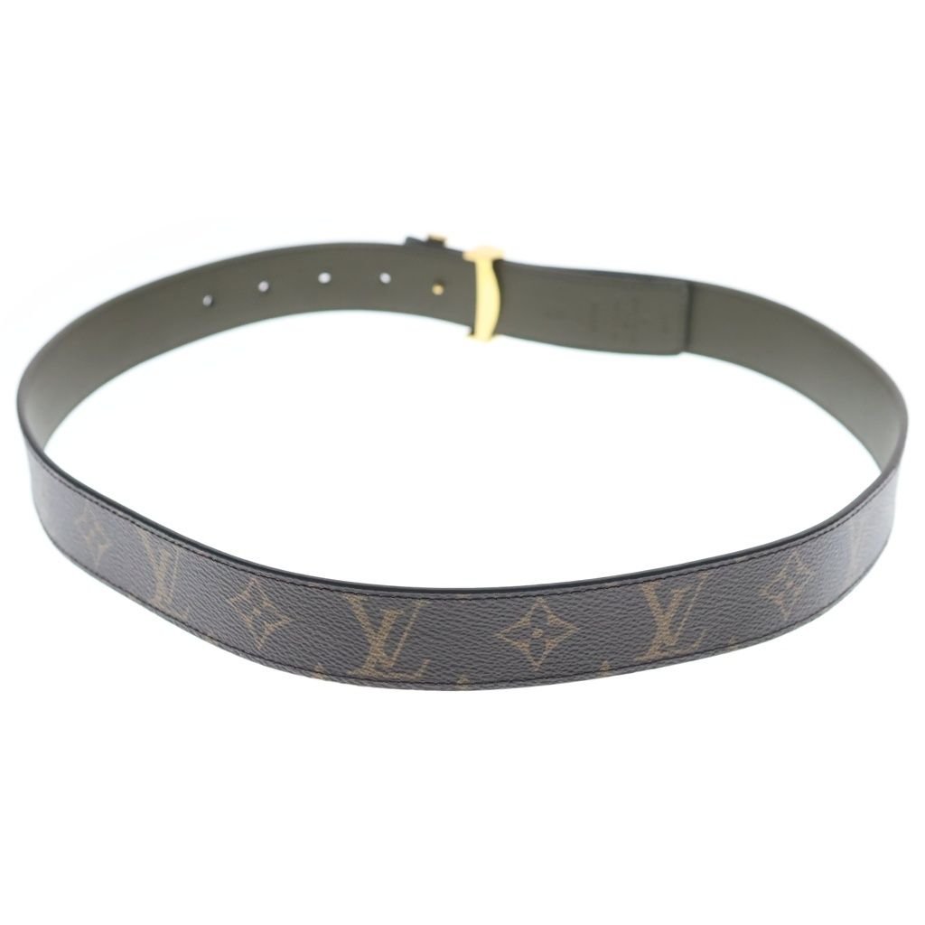 Louis Vuitton Ceinture Reversible Belt Khaki Monogram Gold — view 2