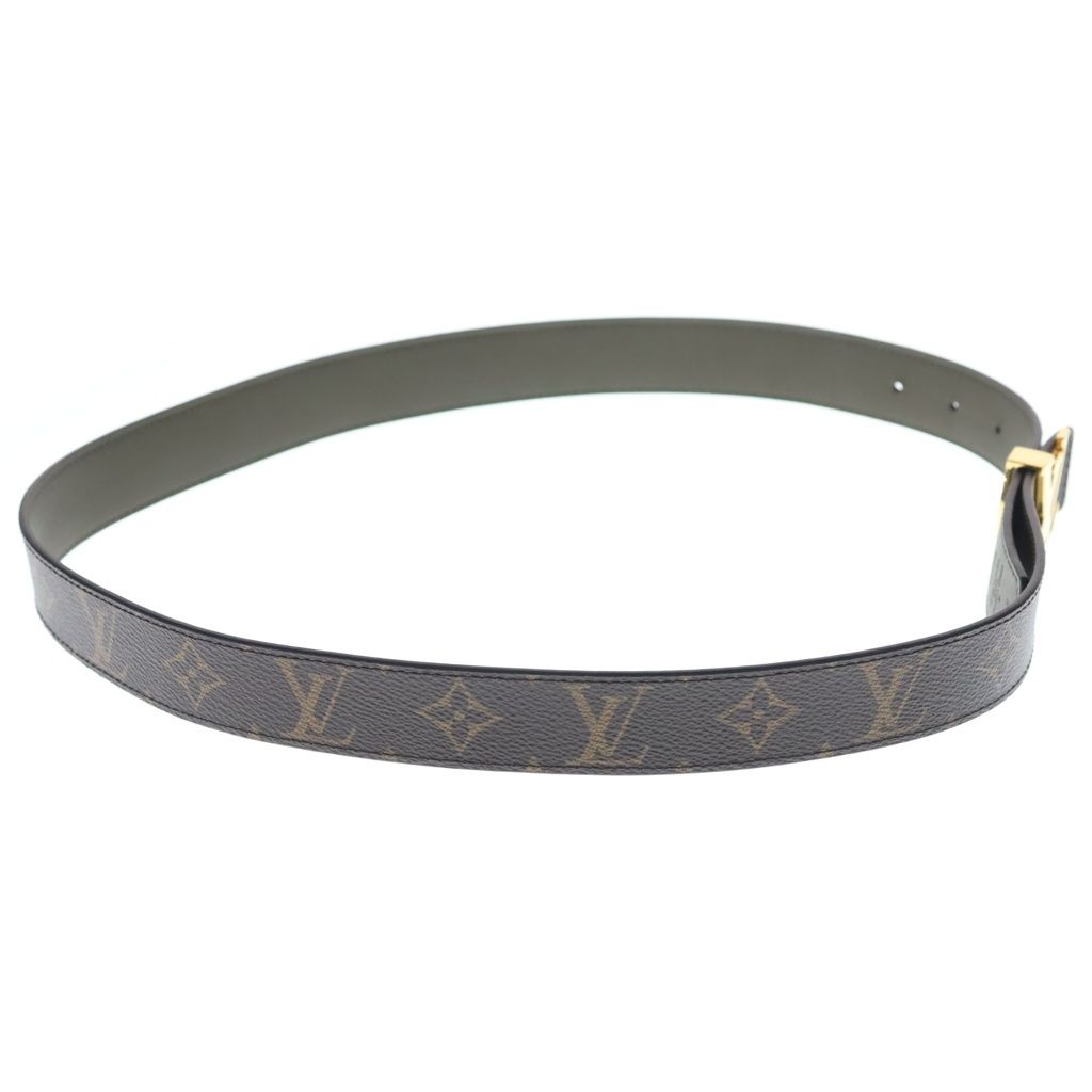 Louis Vuitton Ceinture Reversible Belt Khaki Monogram Gold — view 3