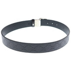 Gucci Interlocking Leather Belt Brown Silver — view 3