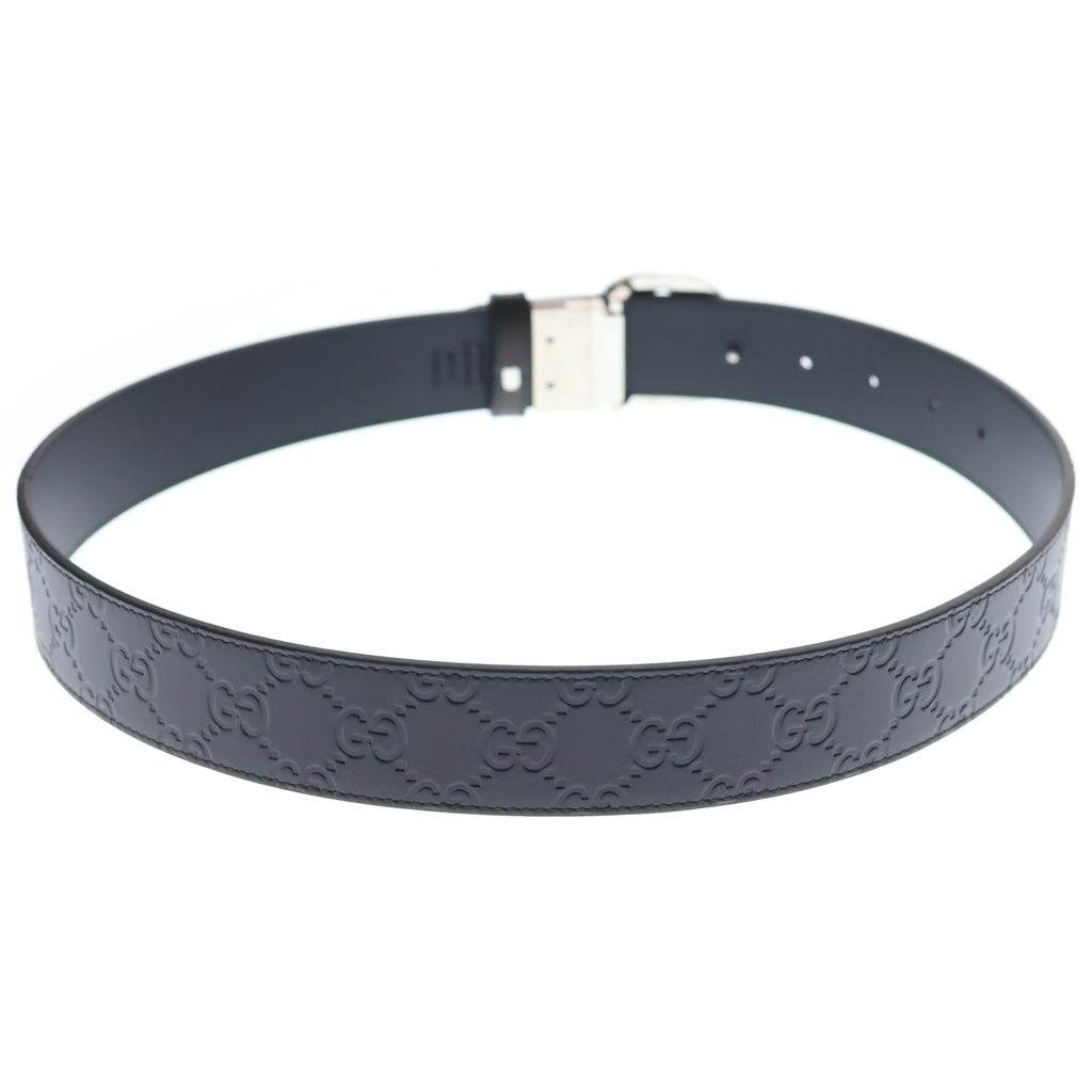 Gucci Interlocking Leather Belt Brown Silver — view 3