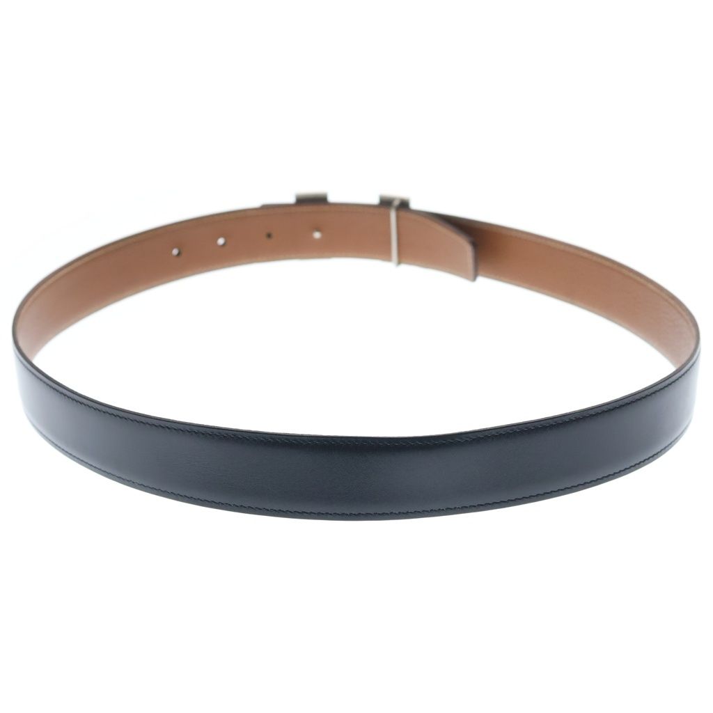 Hermes Constance Reversible Leather Belt Black Brown Silver — view 2