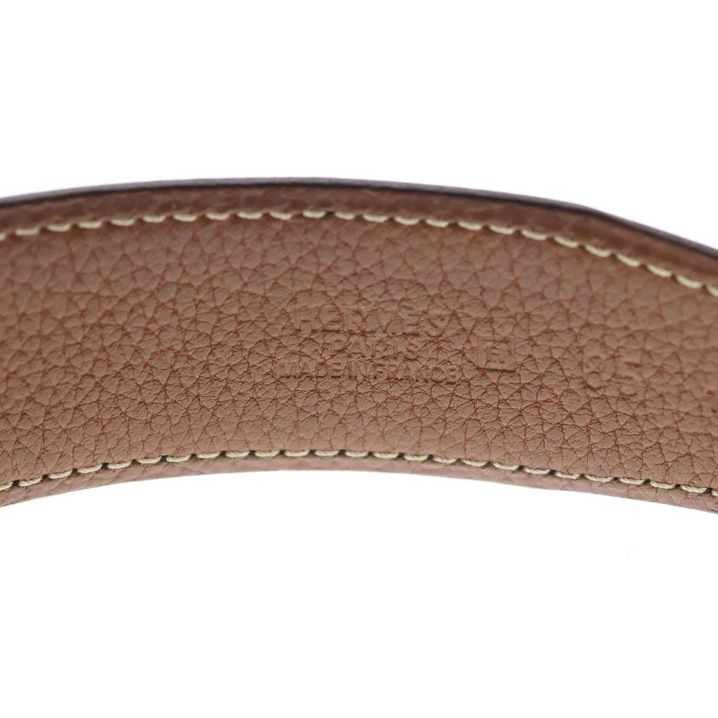 Hermes Constance Reversible Leather Belt Black Brown Silver — view 5