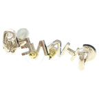 Chanel Logo Pearl Earrings Gold — view 2