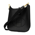 Hermes Pochette Evelyne TPM Taurillon Black Gold Handbag