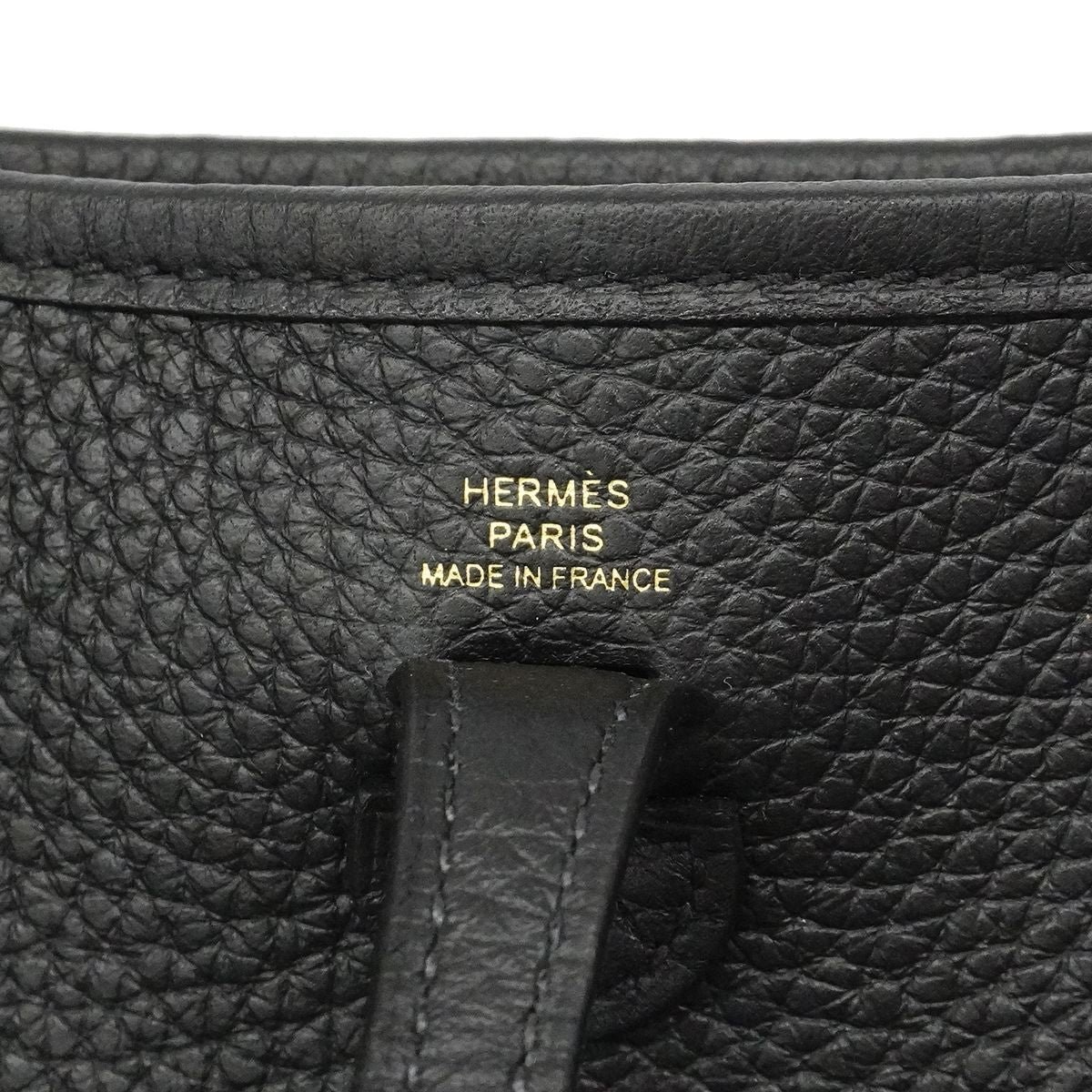 Hermes Pochette Evelyne TPM Taurillon Black Gold Handbag — view 5