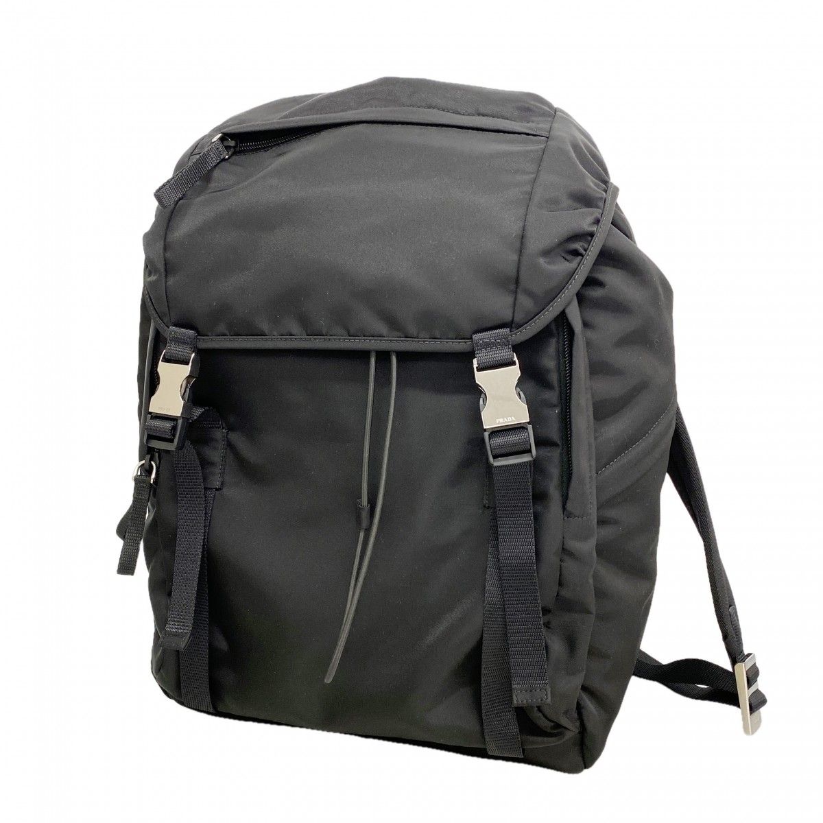 Prada Backpack Tessuto Nylon Black Silver