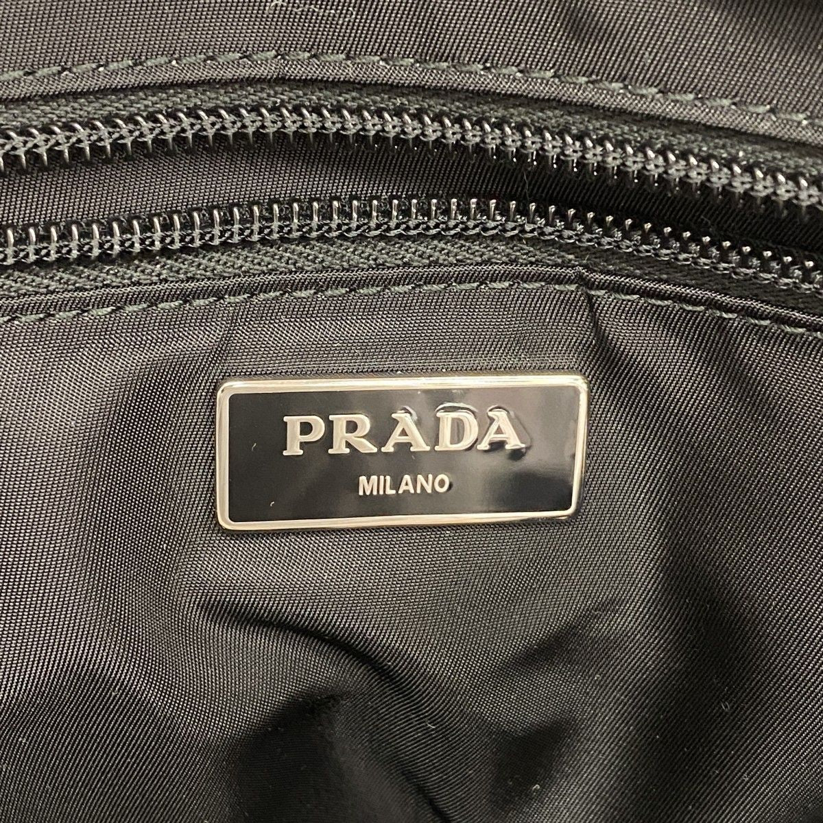 Prada Backpack Tessuto Nylon Black Silver — view 5