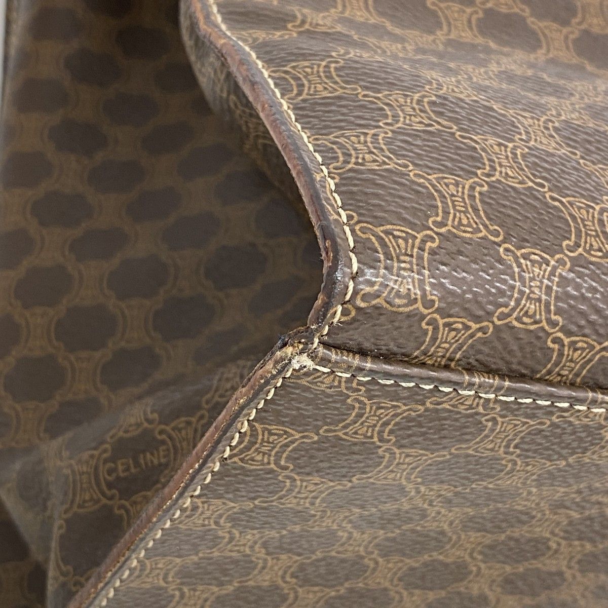 Celine Tote Macadam Brown Gold — view 6