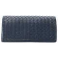 Bottega Veneta Intrecciato Light Tourmaline Bifold Wallet Navy