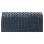 Bottega Veneta Intrecciato Light Tourmaline Bifold Wallet Navy