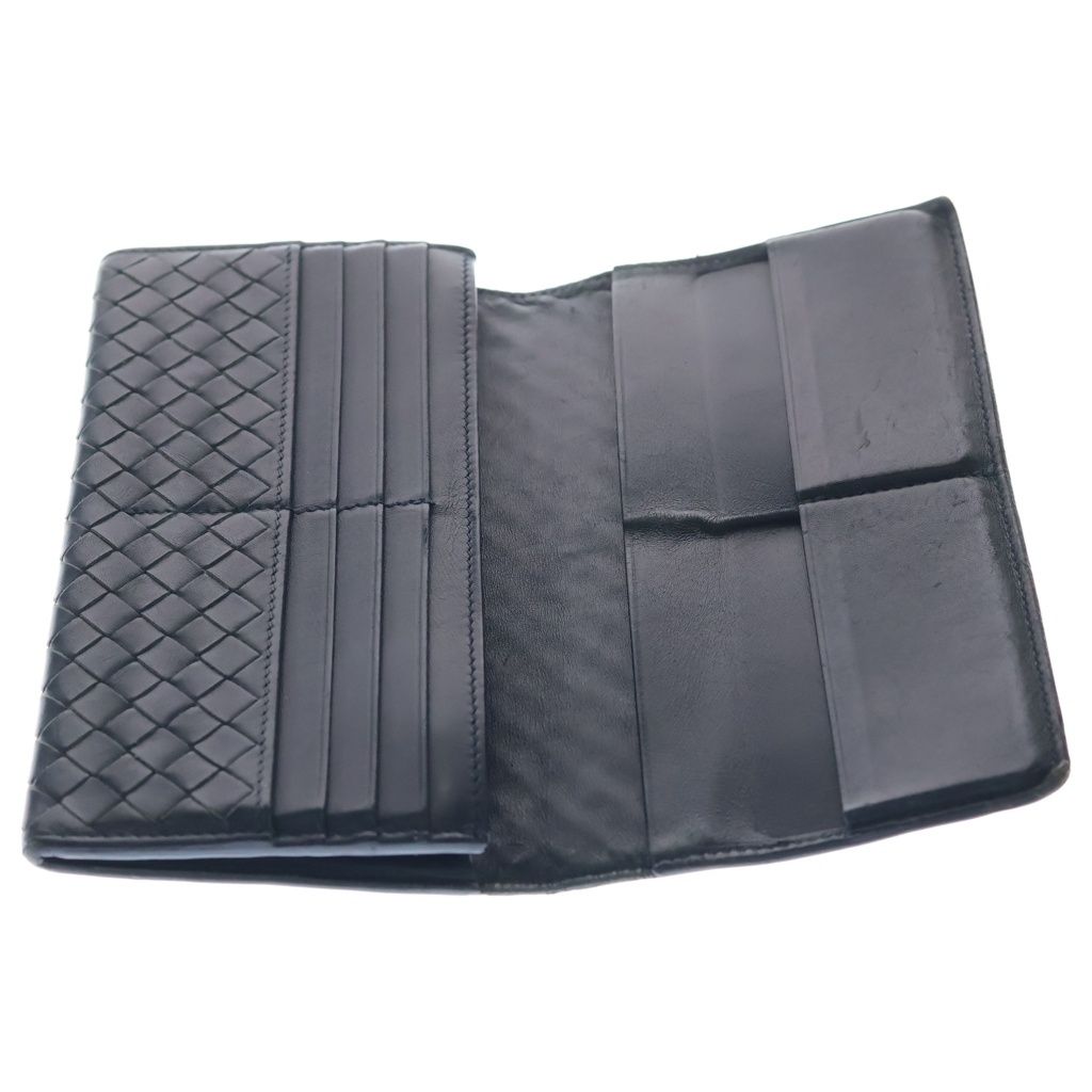 Bottega Veneta Intrecciato Light Tourmaline Bifold Wallet Navy — view 6