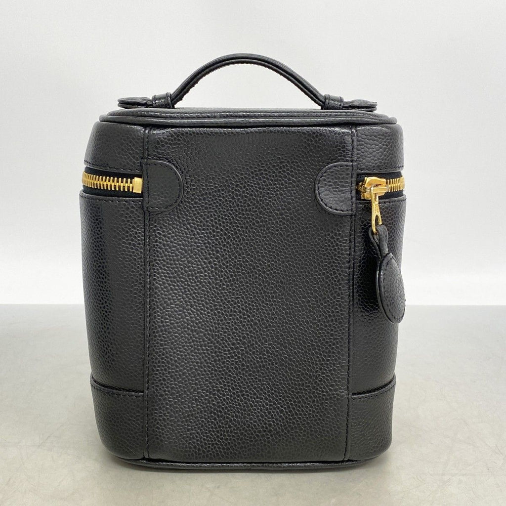 Chanel Vanity Bag Caviar Leather Black Gold — view 8