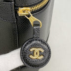 Chanel Vanity Bag Caviar Leather Black Gold — view 7