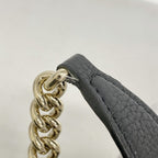 Gucci Shoulder Bag Soho Leather Black Champagne Gold — view 8