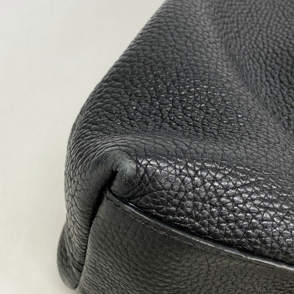 Gucci Shoulder Bag Soho Leather Black Champagne Gold — view 6