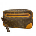 Louis Vuitton Clutch Monogram Marly Dragonne GM Brown