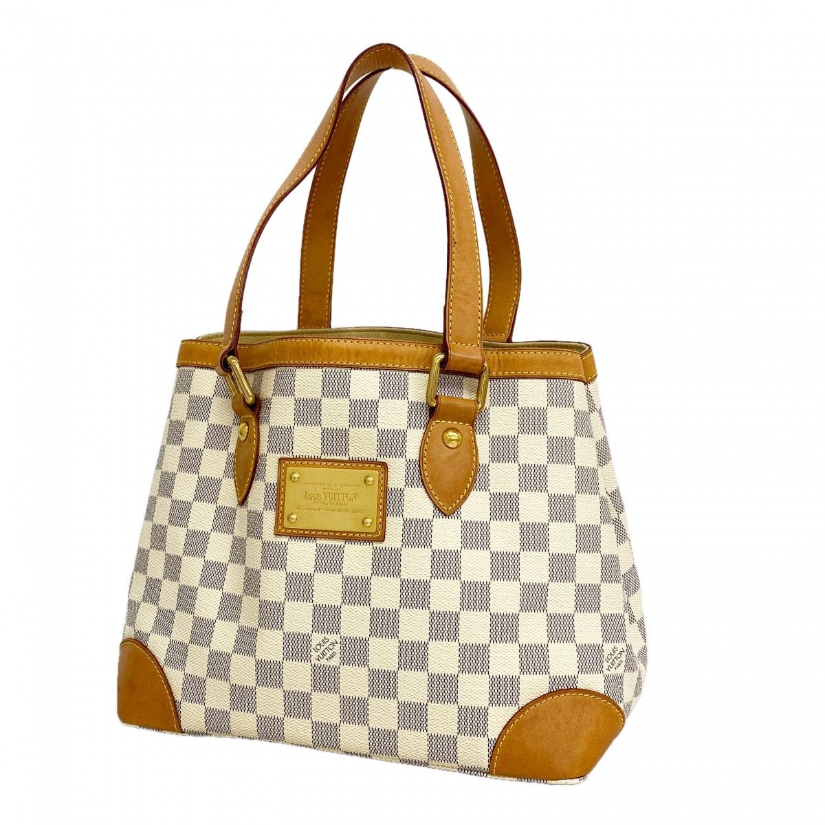 Louis Vuitton Tote Damier Azur Hampstead PM White