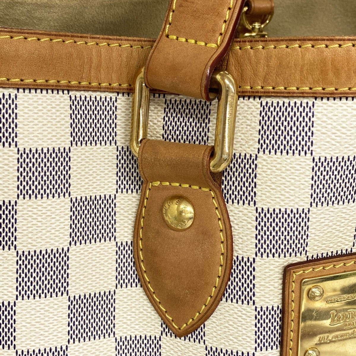 Louis Vuitton Tote Damier Azur Hampstead PM White — view 9