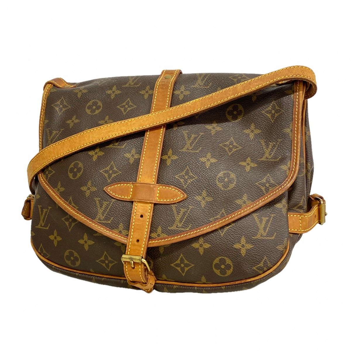 Louis Vuitton Shoulder Bag Monogram Saumur 30 Brown