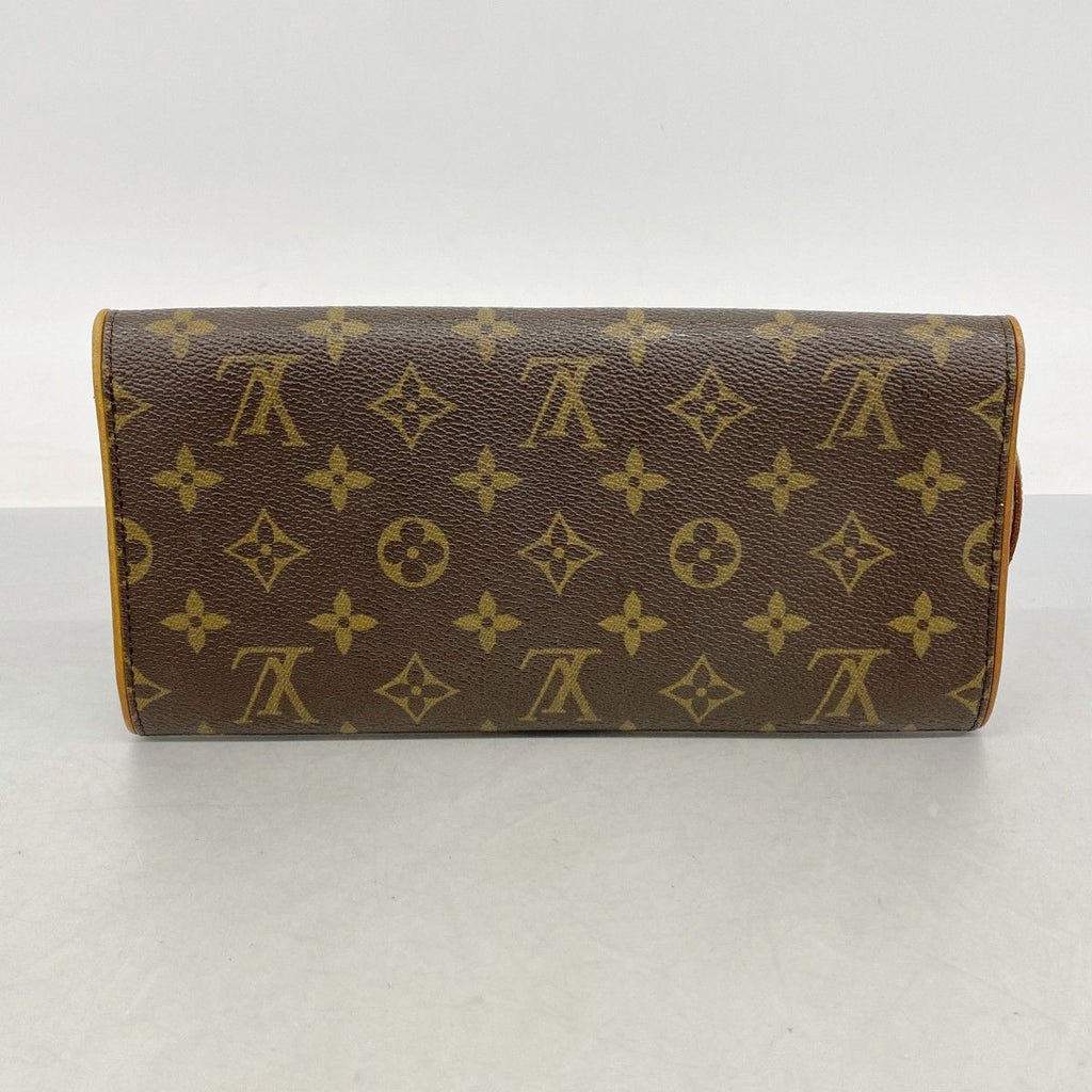 Louis Vuitton Shoulder Bag Monogram Pochette Twin GM Brown — view 9