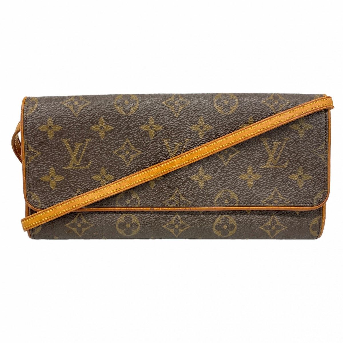 Louis Vuitton Shoulder Bag Monogram Pochette Twin GM Brown